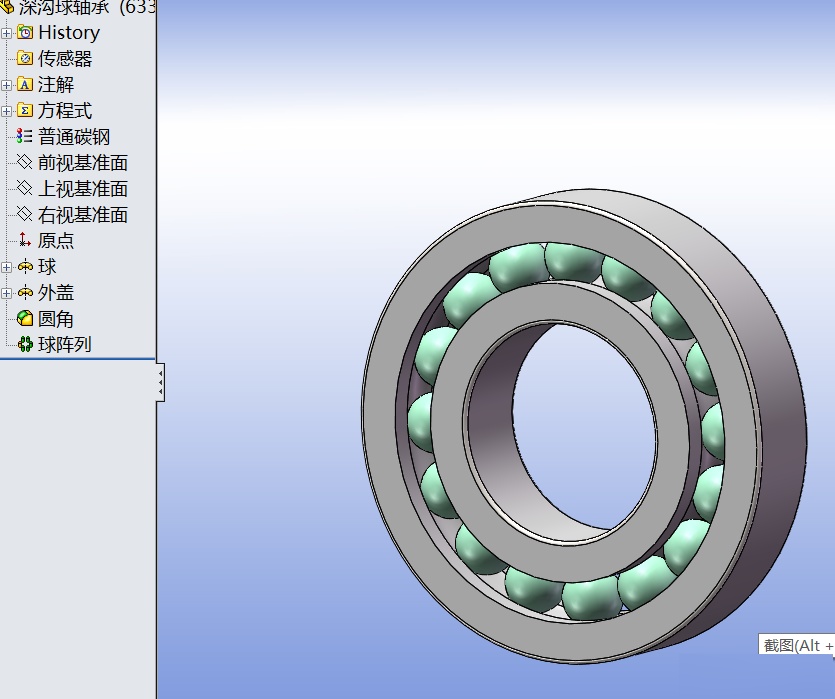 solidworks画轴承图片