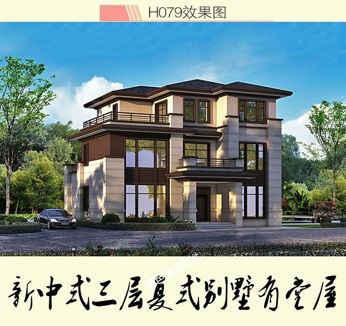 新农村建设自建房别墅振兴美丽乡村别墅外观效果图