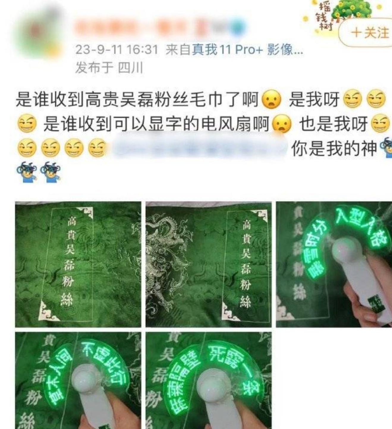 吴磊粉丝应援灯牌惹争议