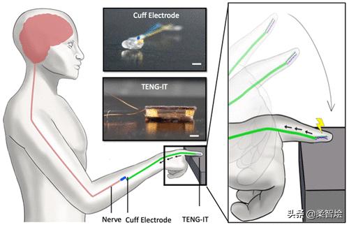 使用摩擦纳米发电机恢复触觉