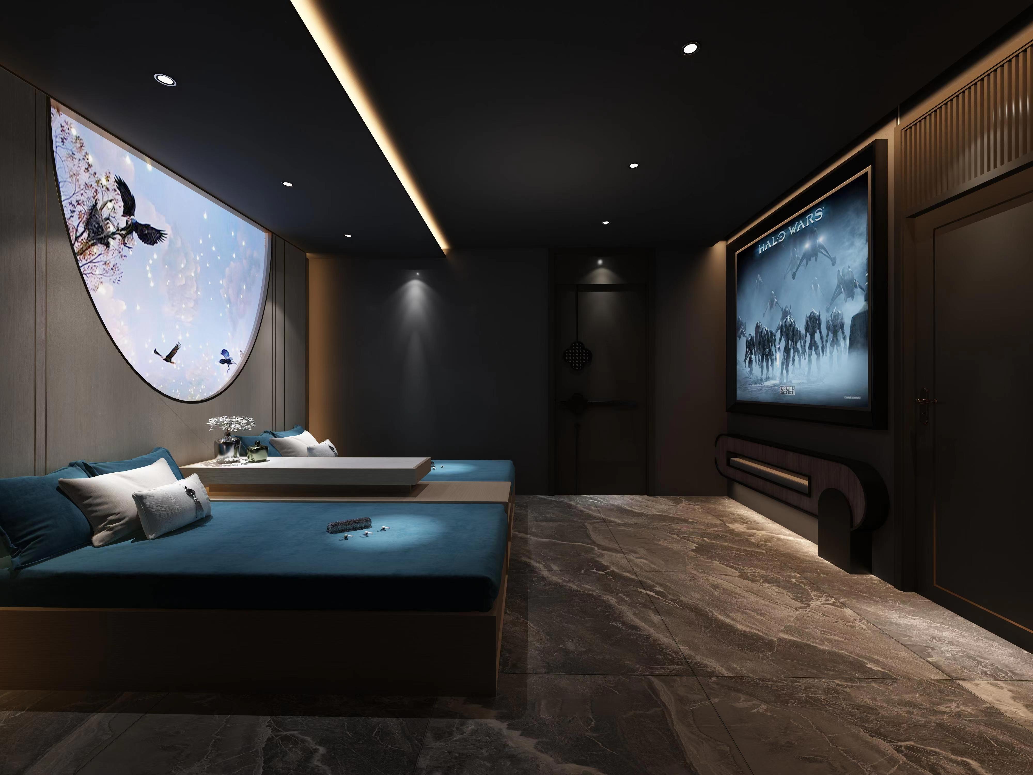 银川足浴店设计装修公司|银川阿拉善广场足浴店装修设计方案鉴赏