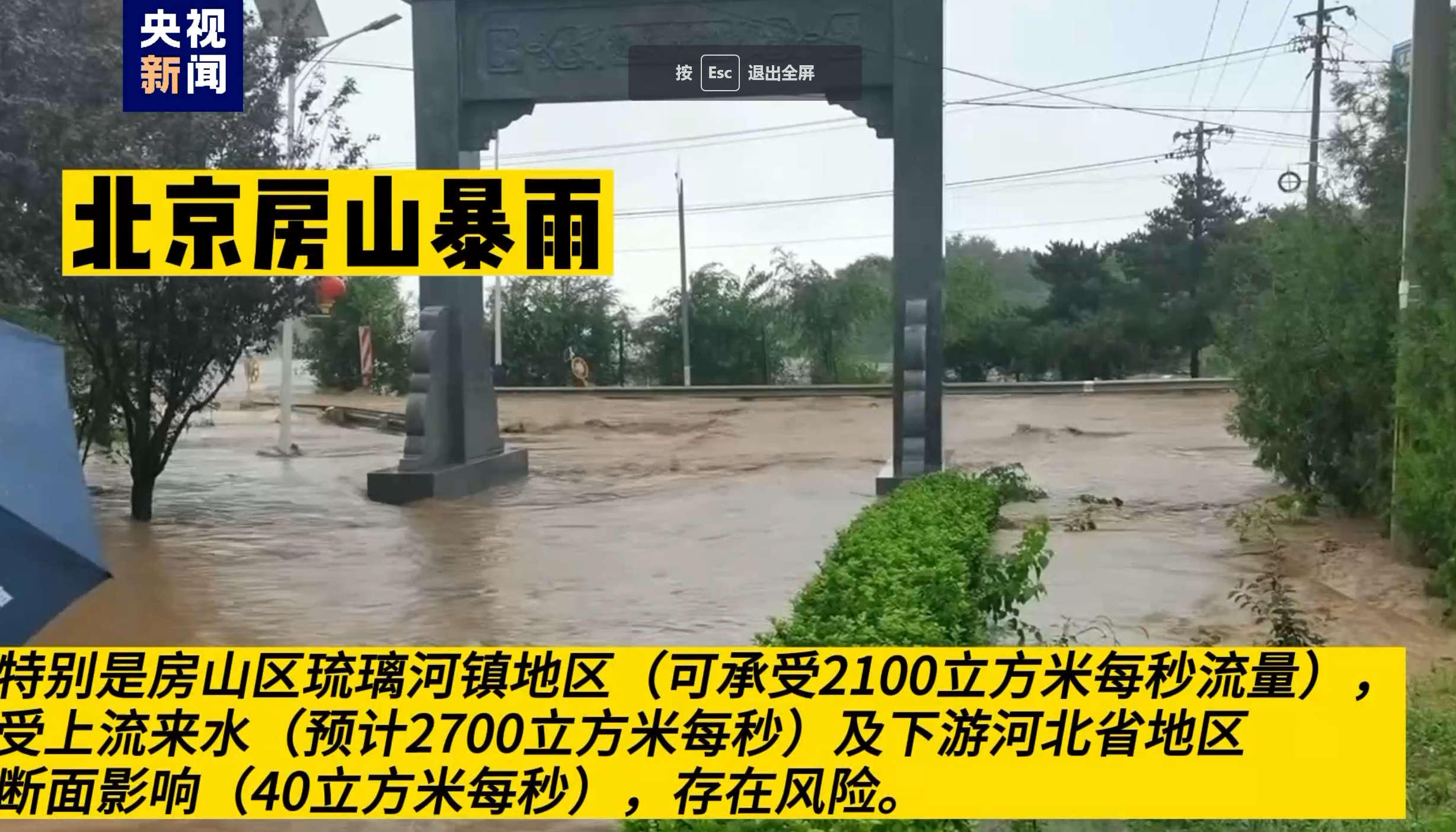 房屋,大量汽車被捲走!門頭溝,房山現山洪!積水集中海淀,豐臺,石景山!