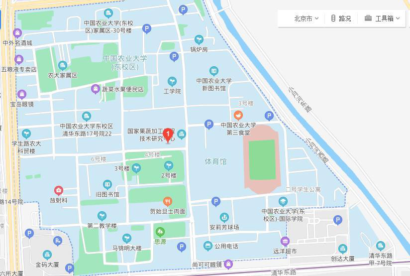 中國農業大學校園地圖