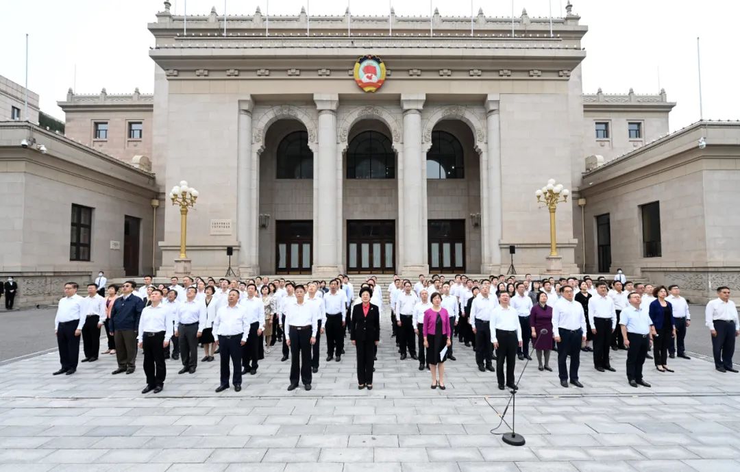 全国政协机关举行升国旗仪式 李斌出席