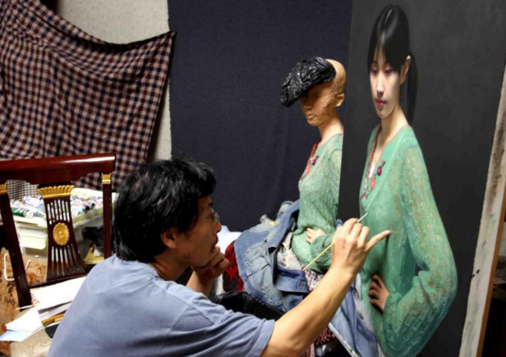 冷军大作《丰碑》卖1890万!又画出带黄泥的作品,毛孔都能看到