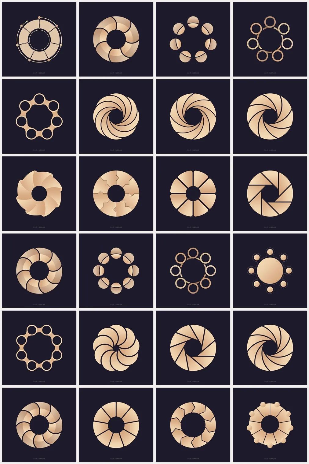 奢华到底,上百页黑金环形图示,变着花样用起来!