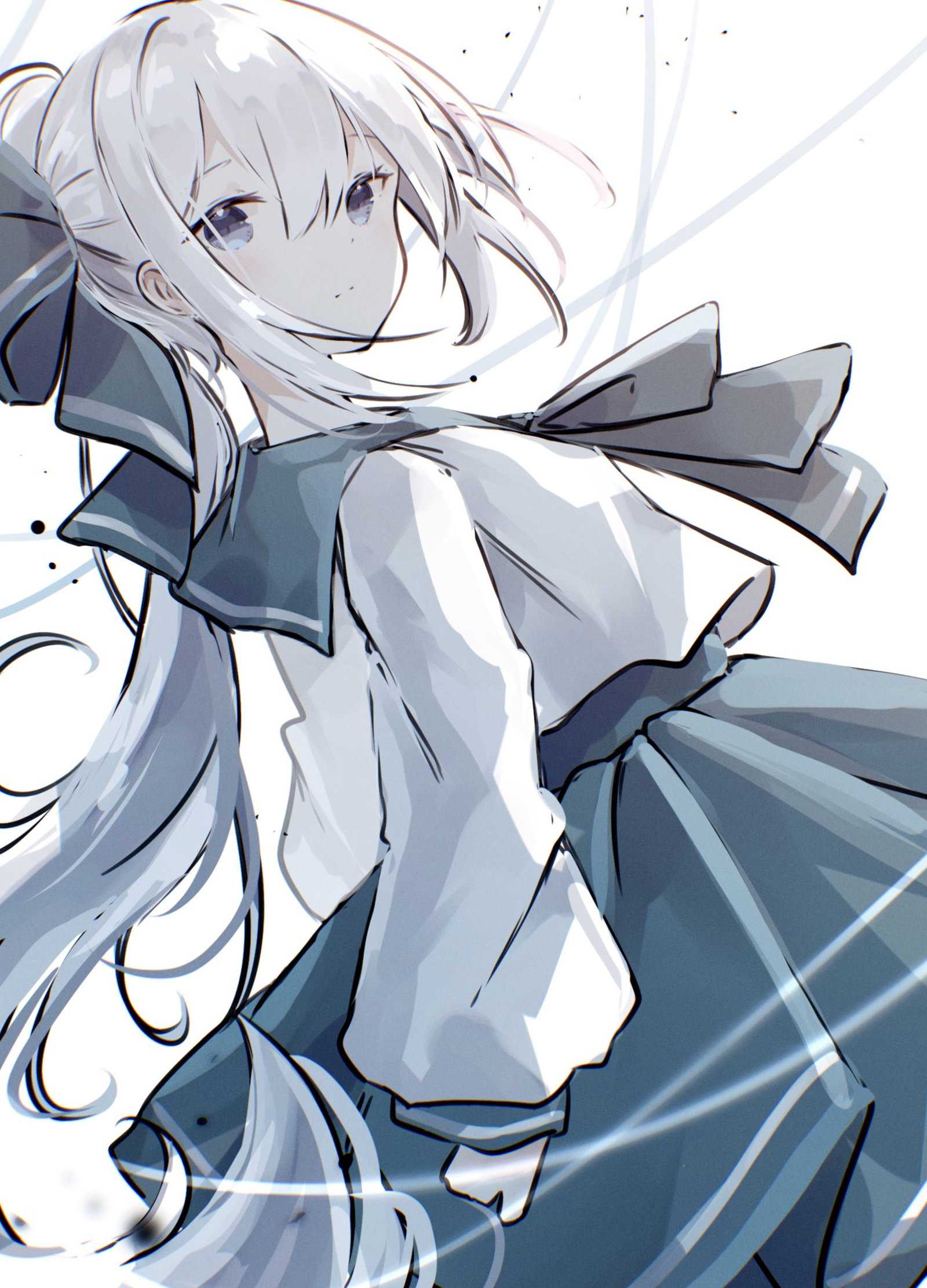 画师「miyu」作品欣赏:简约可爱,线条分明的萌系少女人物插画