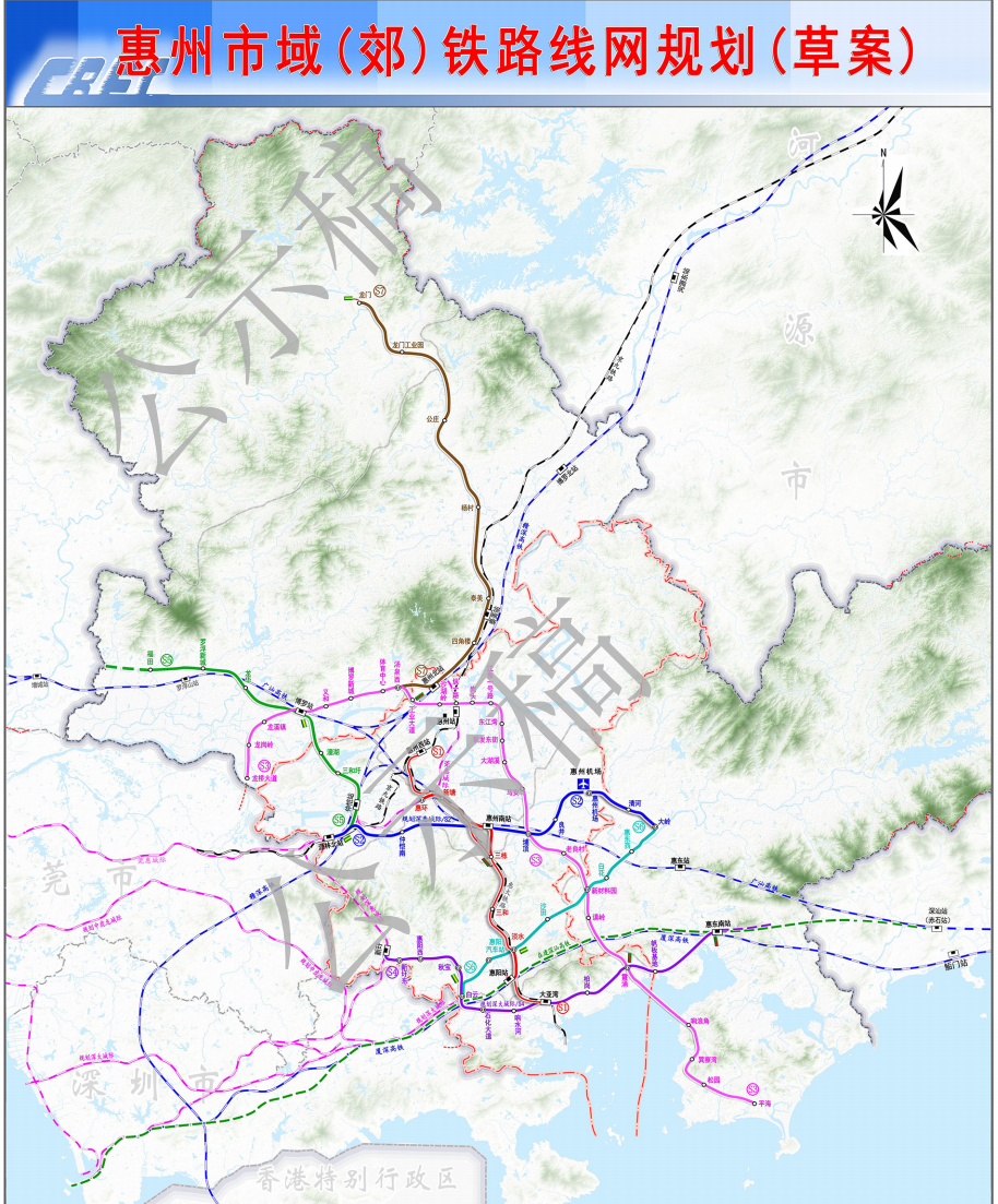 7条线路487公里!惠州市域(郊)铁路线网规划草案公布