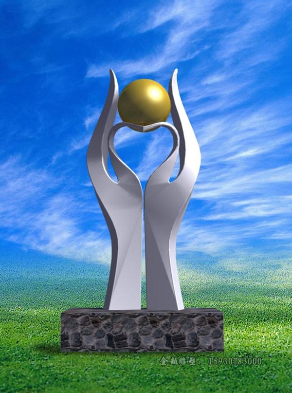 医院不锈钢标志主题雕塑—医院里的精神支柱