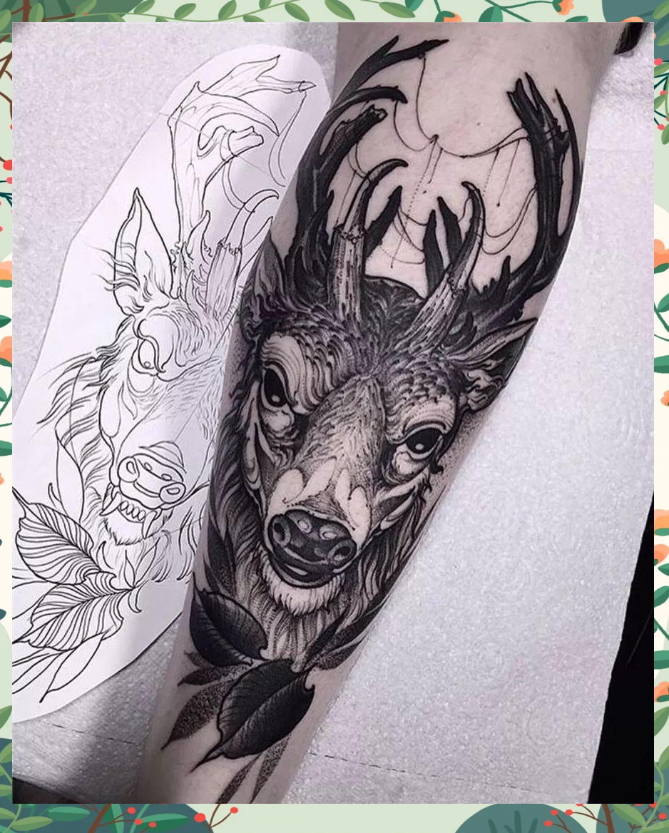 鹿纹身的深意:财富,长寿与神异庇护的象征