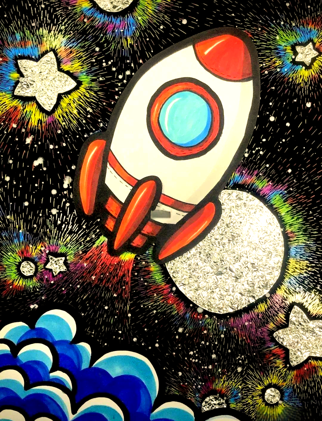 火箭简笔画,四到六岁儿童轻松上手