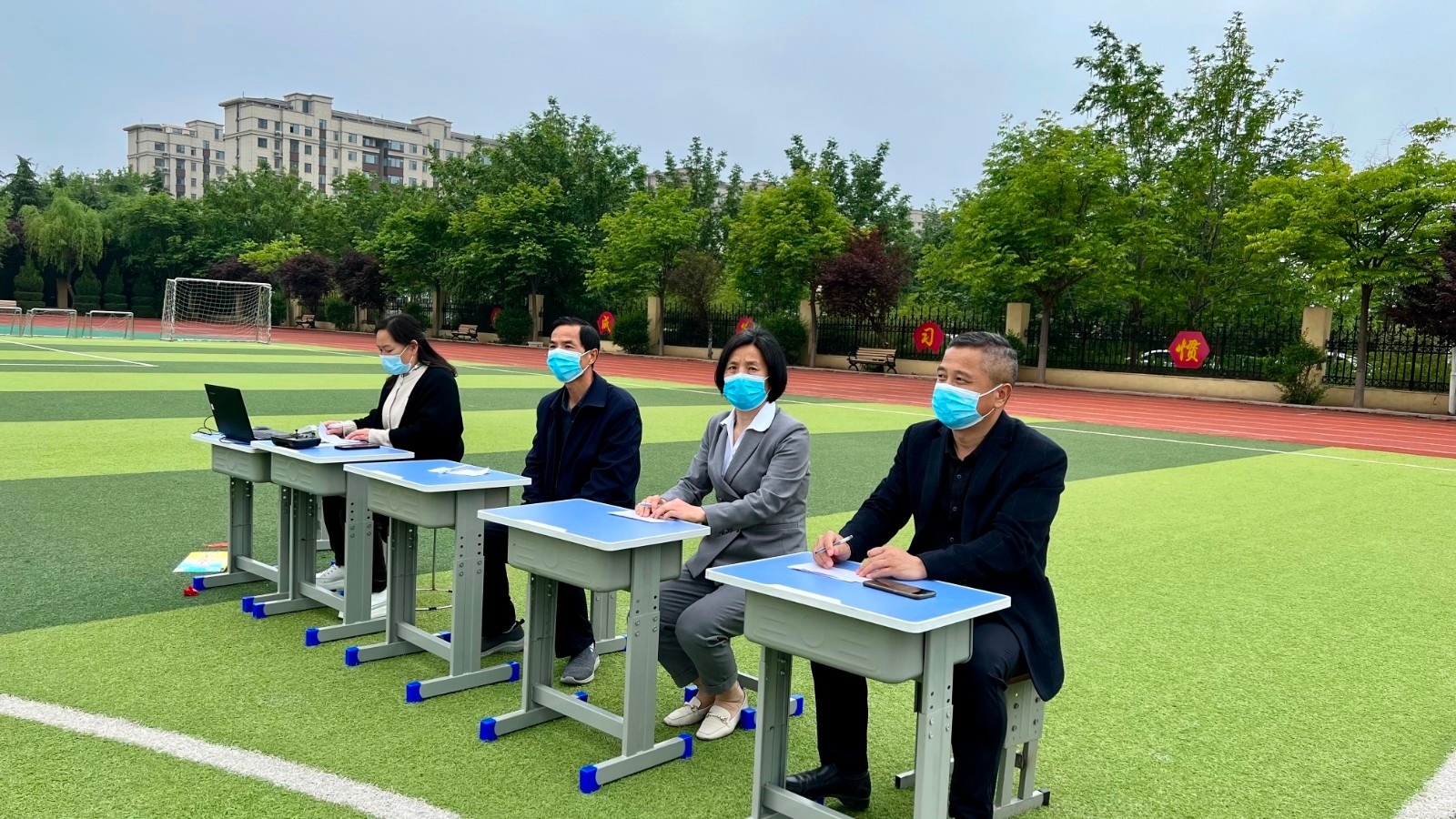 喜迎二十大 争做阳光少年——莒县第五实验小学举行广播体操,武术操