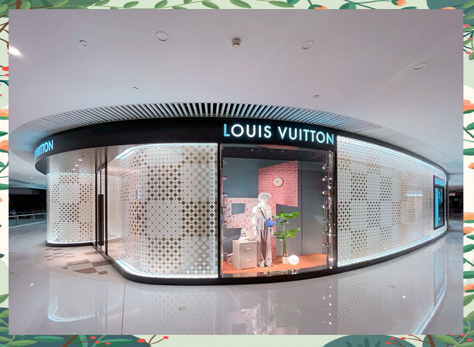 4月,lv与gucci两大品牌在无锡恒隆广场的旗舰店进行了大规模的升级与