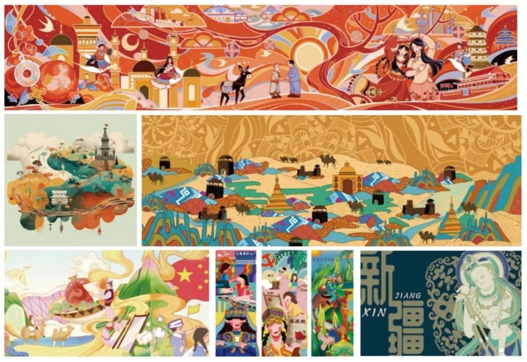 大学生助力新疆和田特色文旅小镇建设,新疆和田墙绘设计大赛在上海