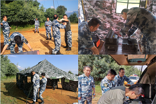 省人防党组成员,副主任阿苏务千同志调研指导应急通信保障分队野外