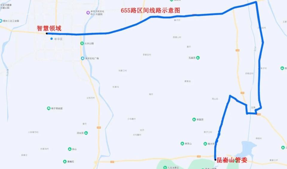 烟台公交新开通655路区间线路,569路临时绕行