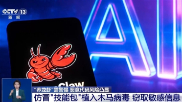 央视提醒警惕养龙虾风险！多款AI智能体技能包暗藏恶意代码