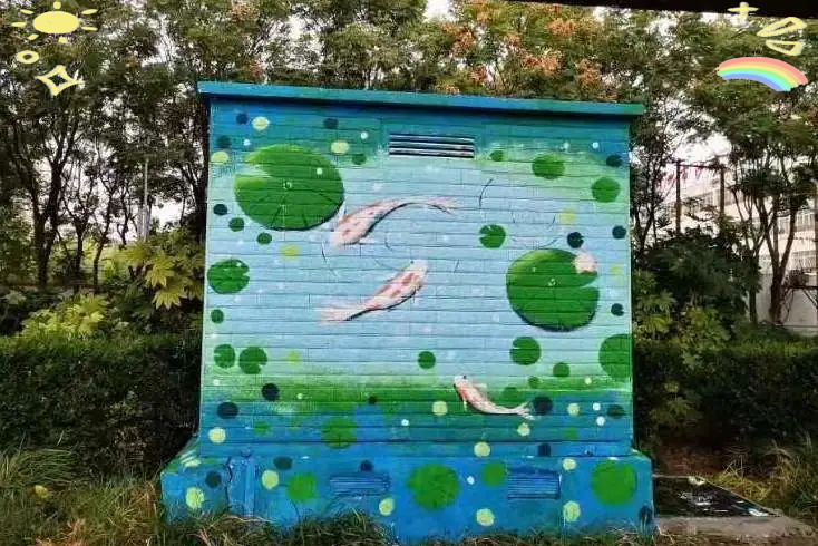 荆州街头光交箱焕彩绘新颜,美化城市风景线