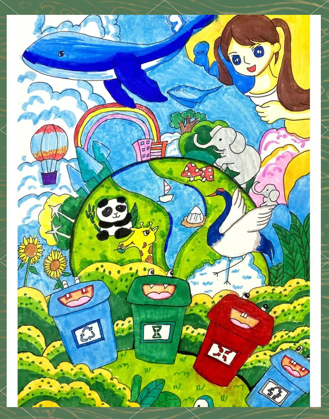 绿色地球绘画:呼唤保护环境的艺术使命