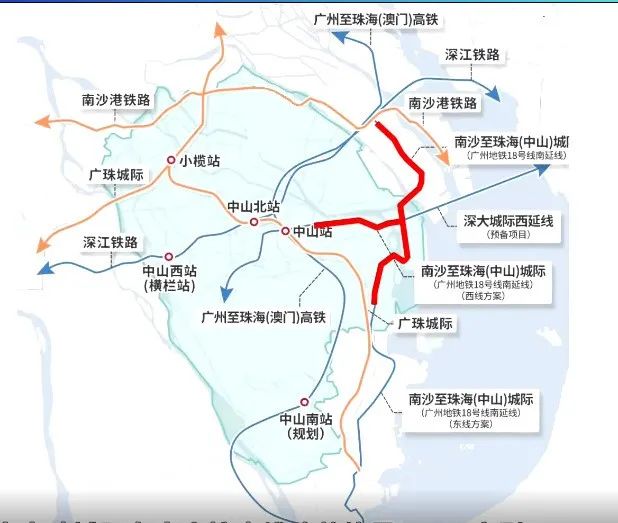 重磅!直通中山主城区,深中城际拟与南中珠城际共线运营!
