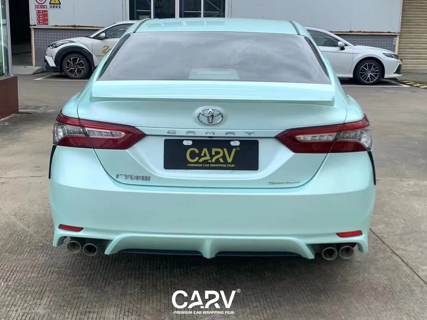 丰田凯美瑞卡孚改色膜马卡龙月光玉,才是我心目中的白月光