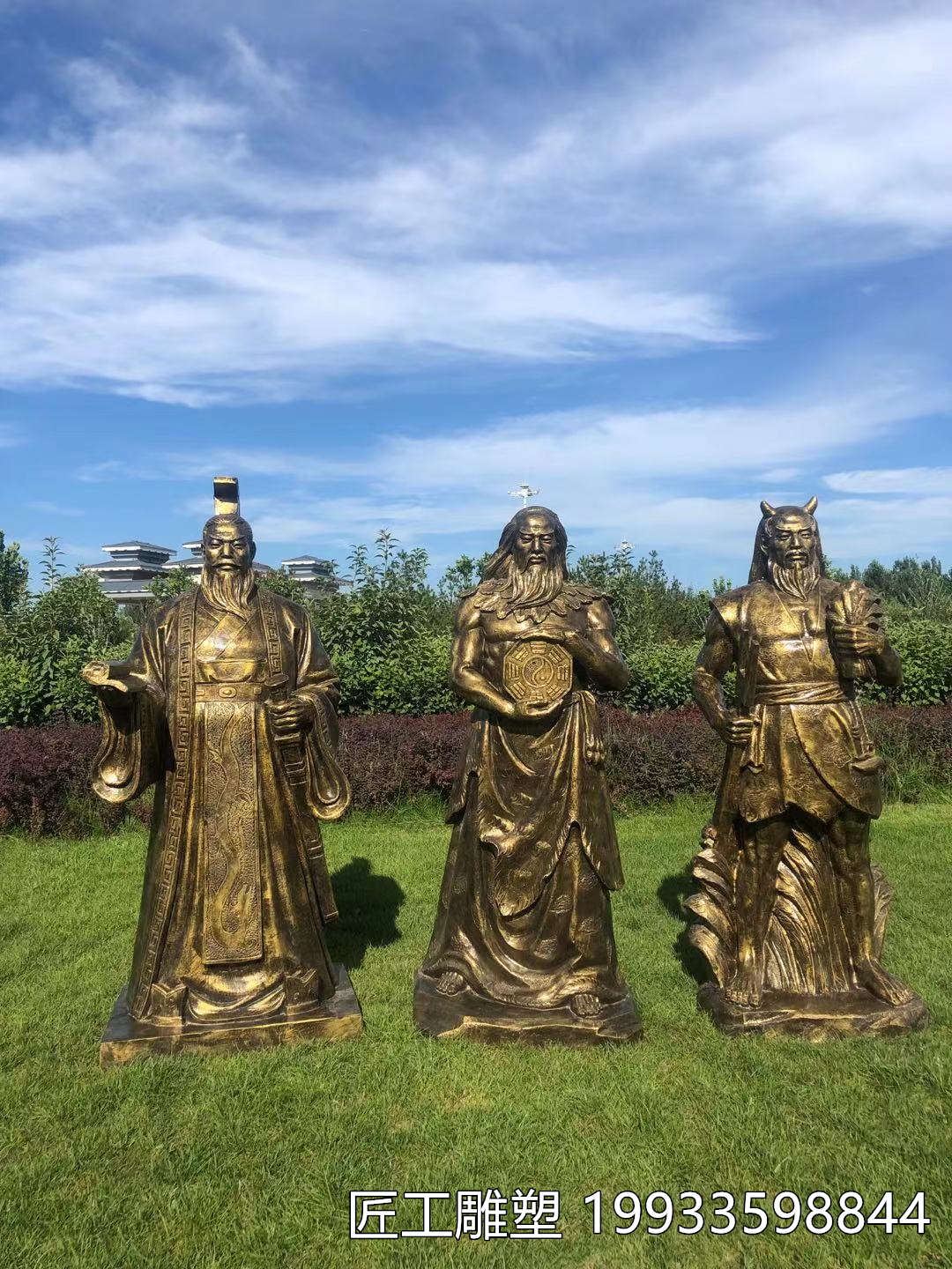 皇帝炎帝蚩尤雕塑 玻璃钢三皇五帝雕塑