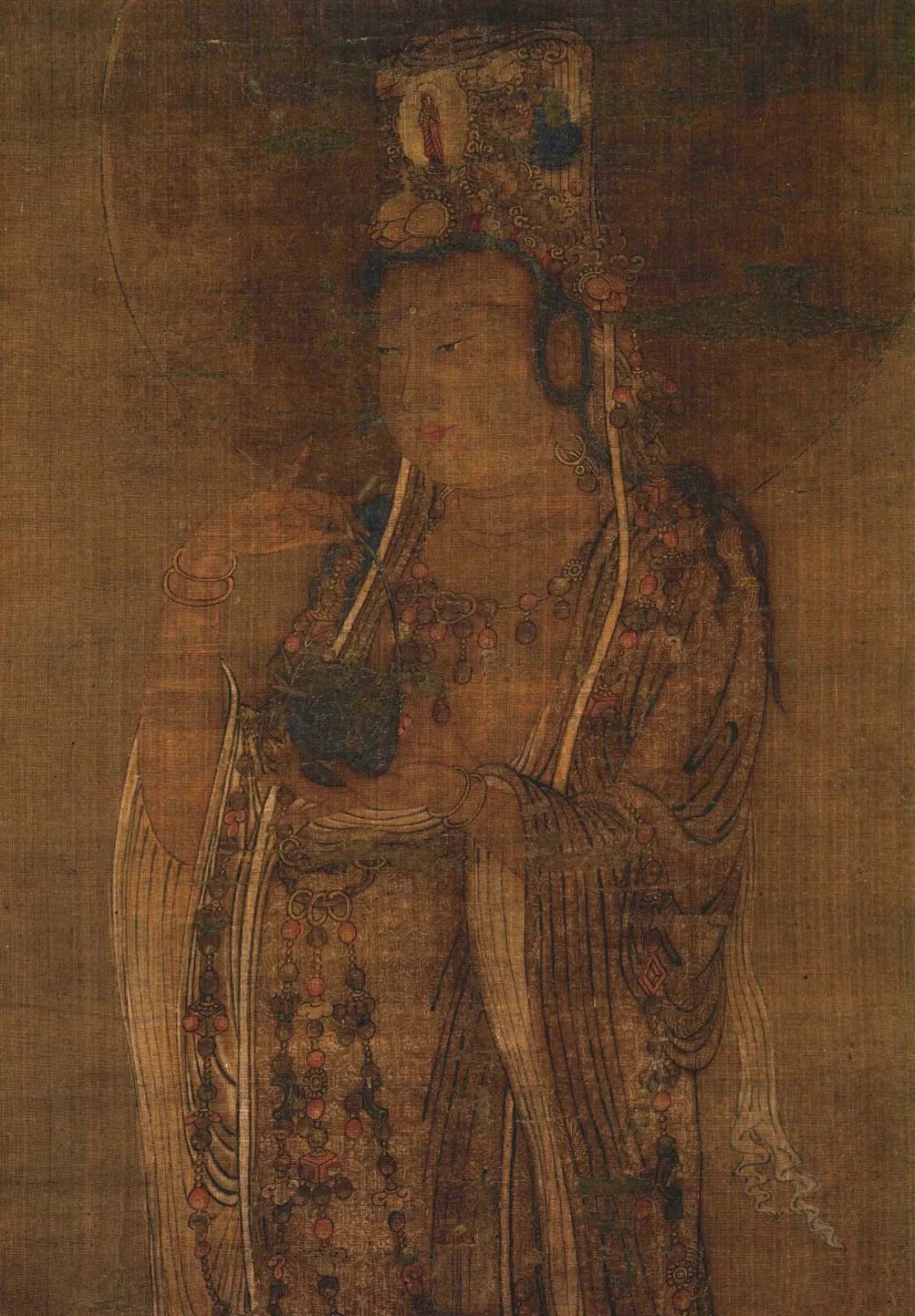 南宋普悦画:阿弥陀三尊图