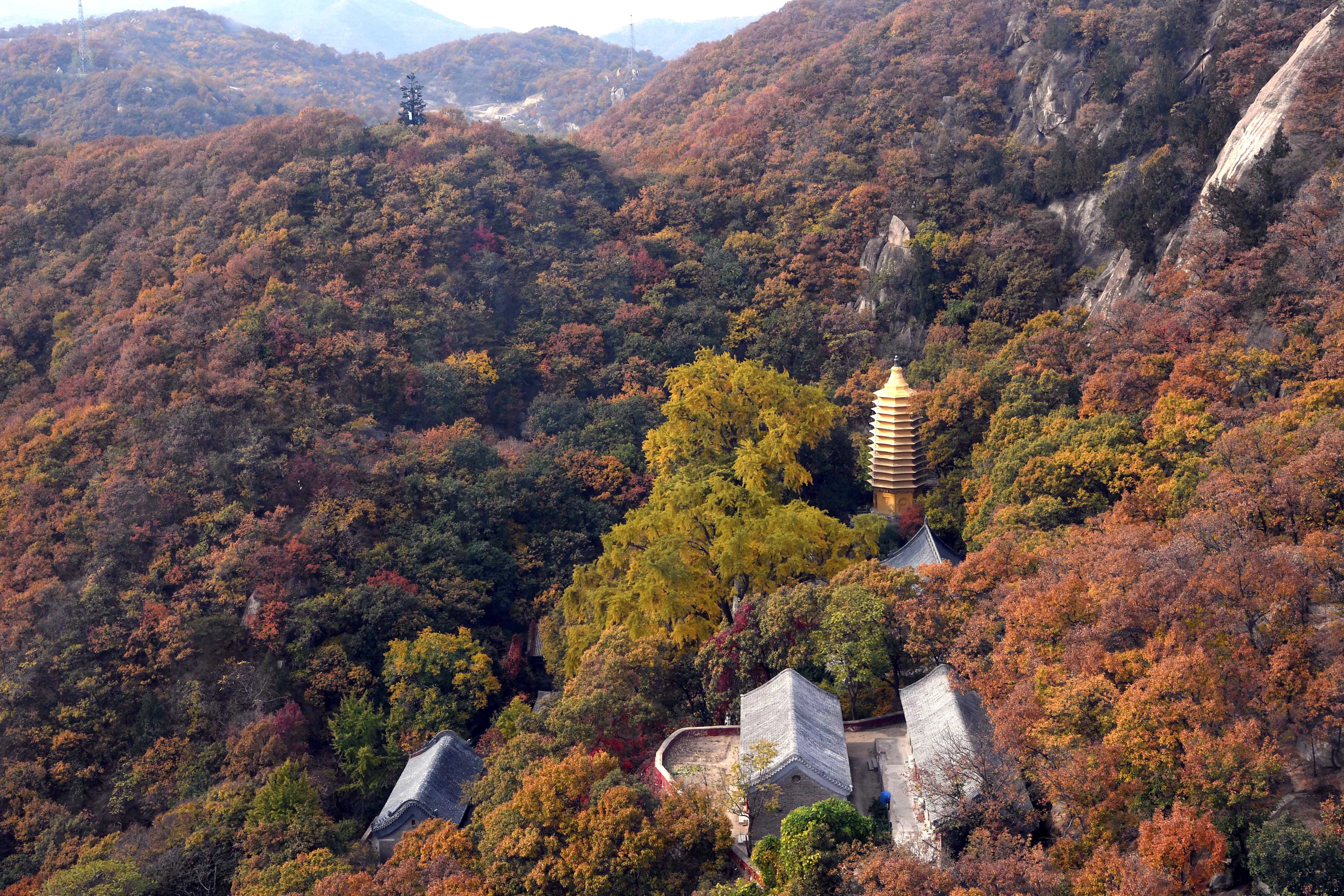 天津:盘山秋景如画