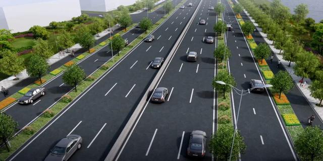 凤翔快速路(规划北外环-江阴界)工程全线采用主辅路形式,主线规划为