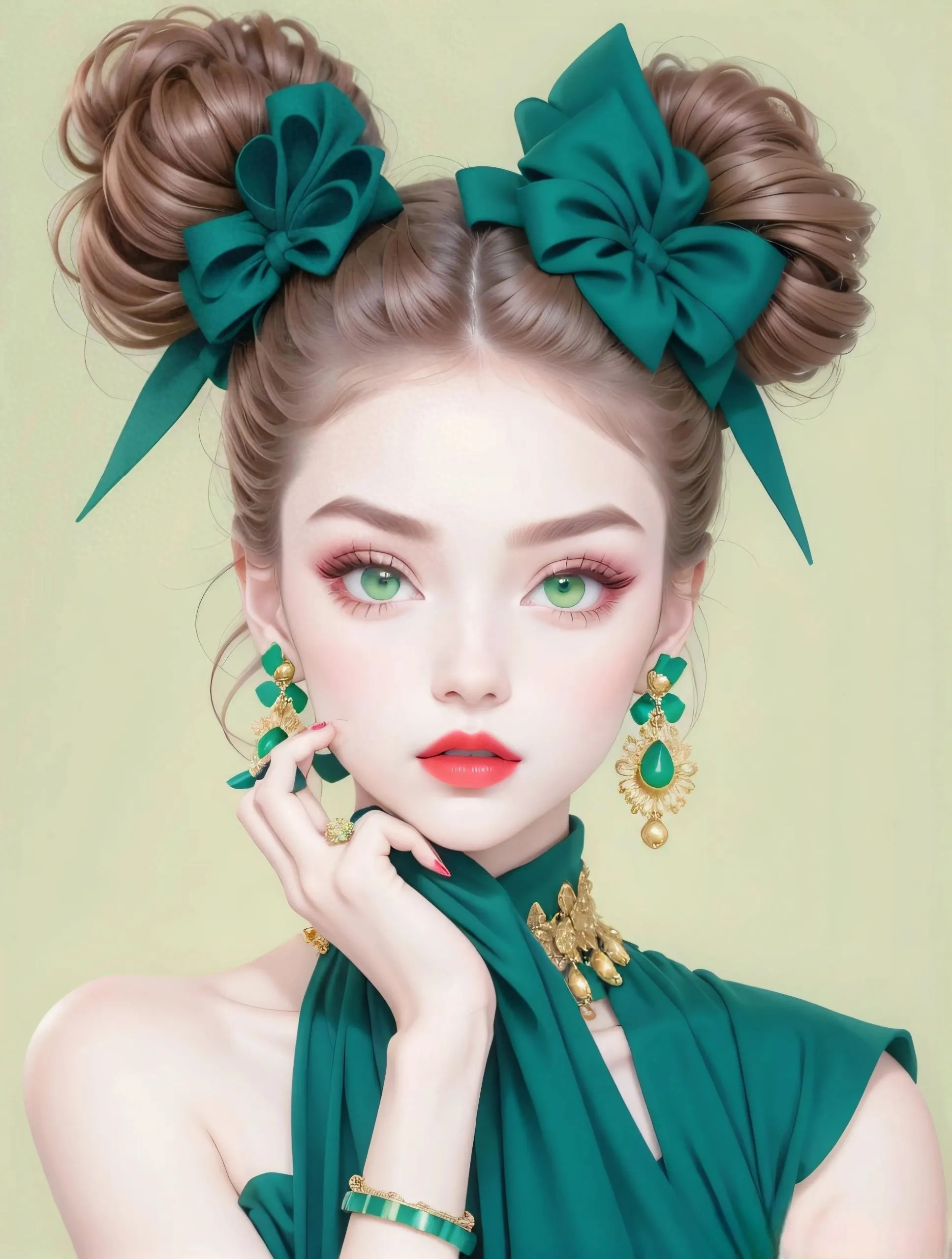 头像分享,漂亮的蝴蝶结女孩