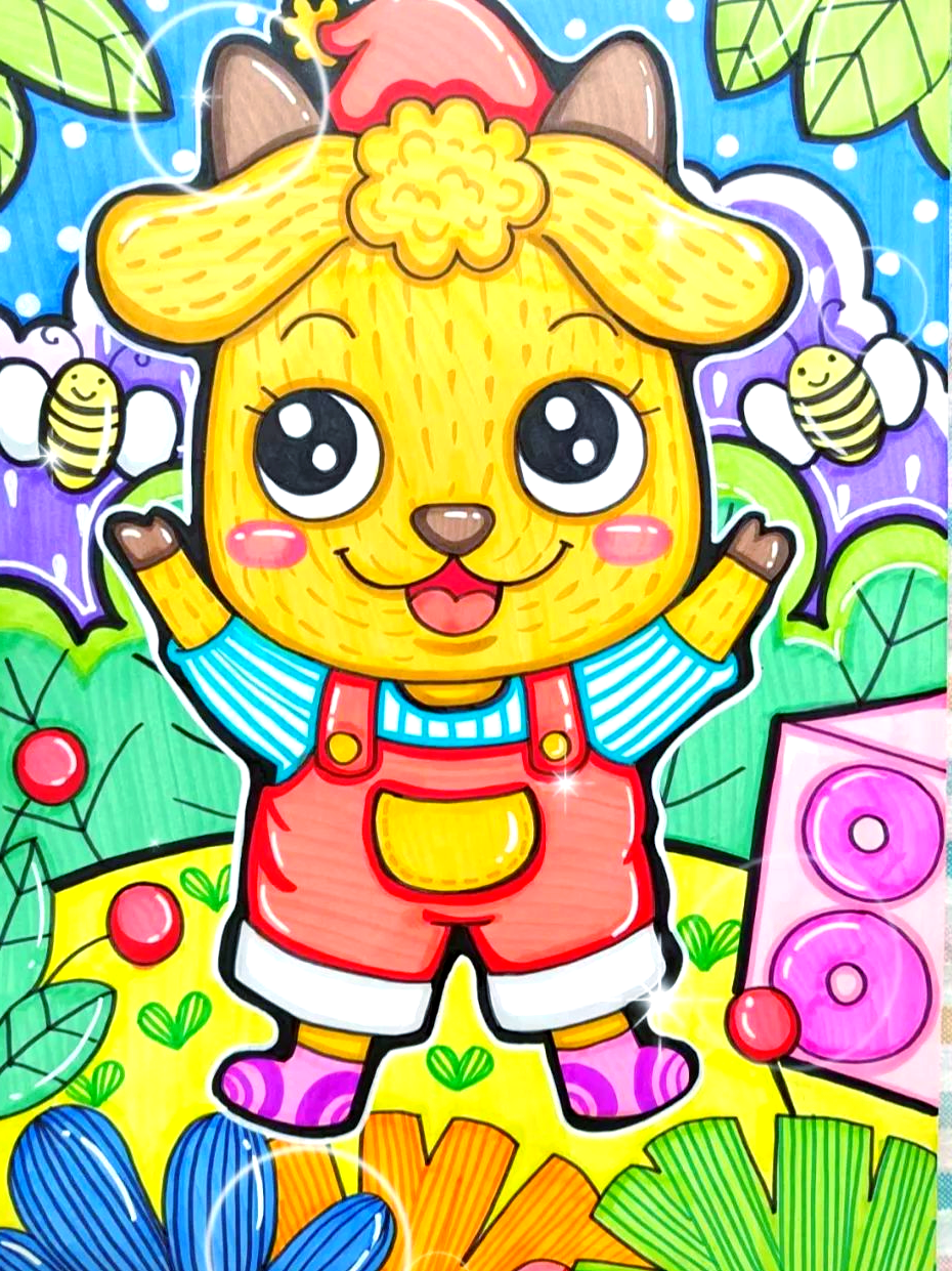 精选马克笔创意儿童画,色彩斑斓,张张精彩绝伦