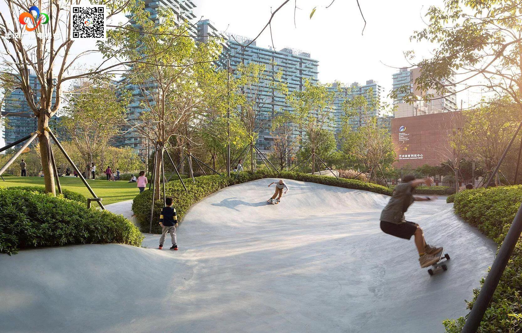 公园里将有专业轮滑场