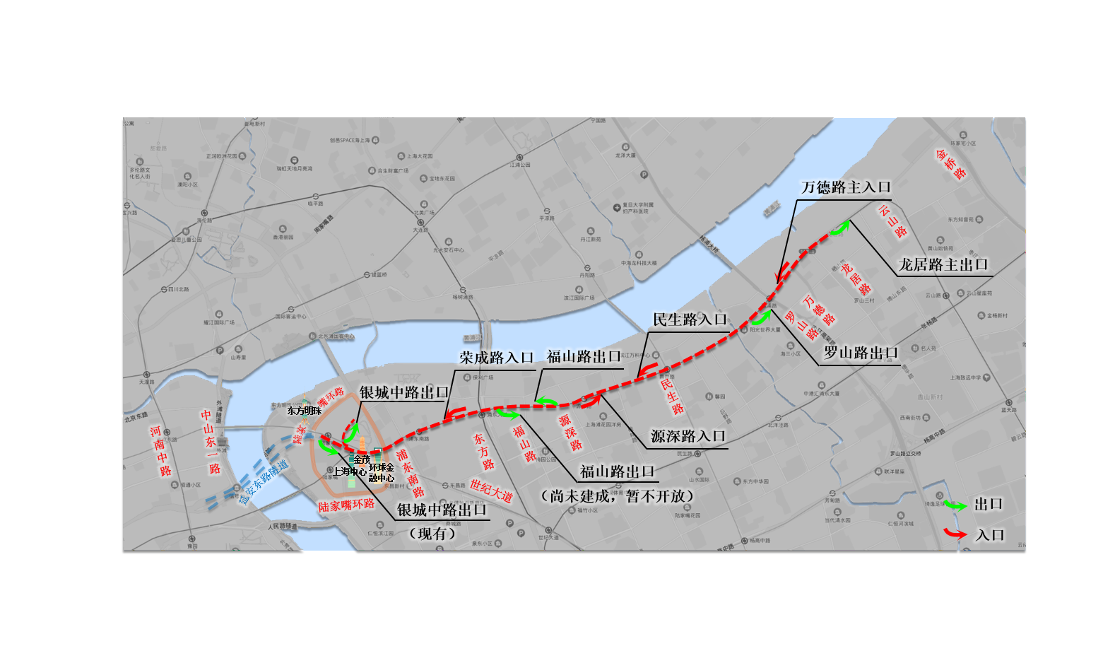 浦东大道地下通道出口图片