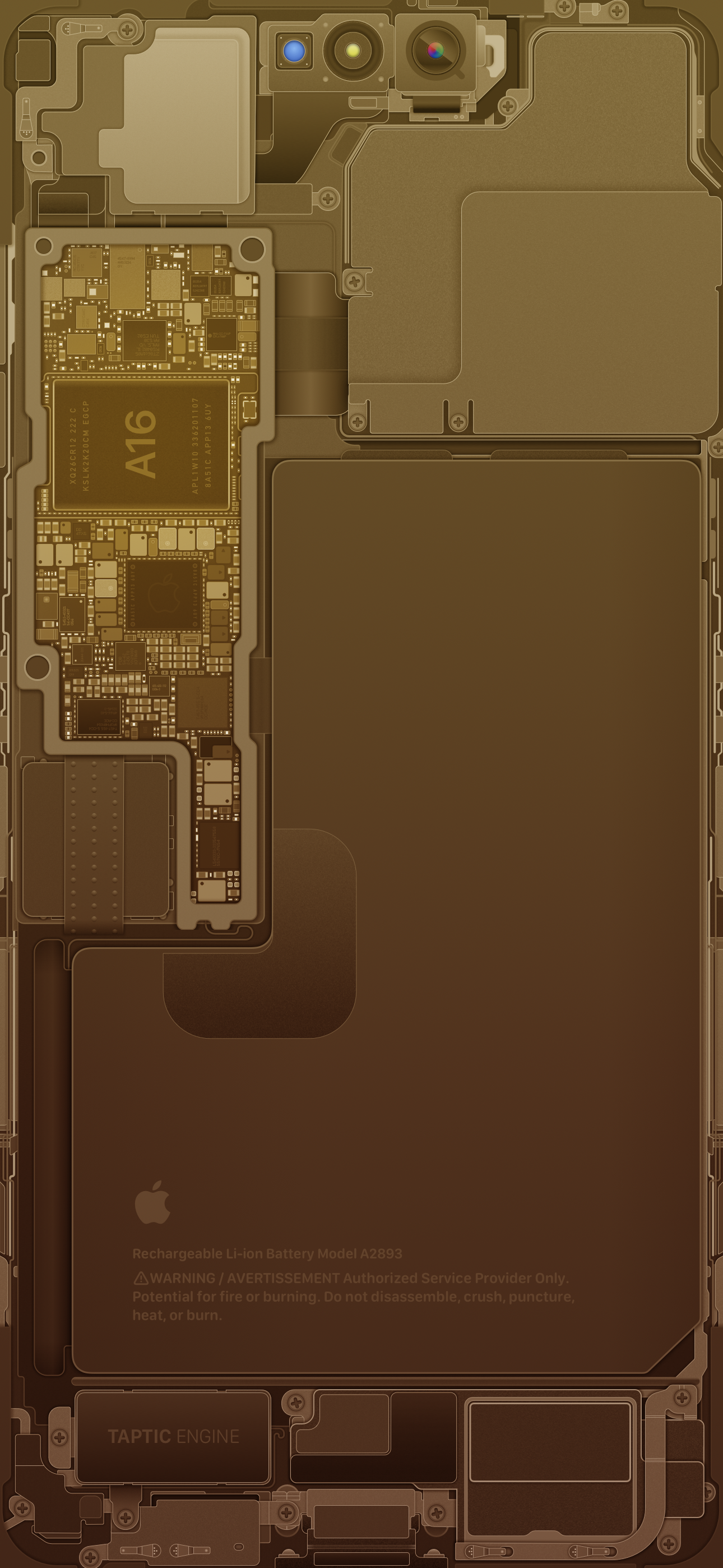 iphone pro max 内部元器件结构原理图壁纸分享