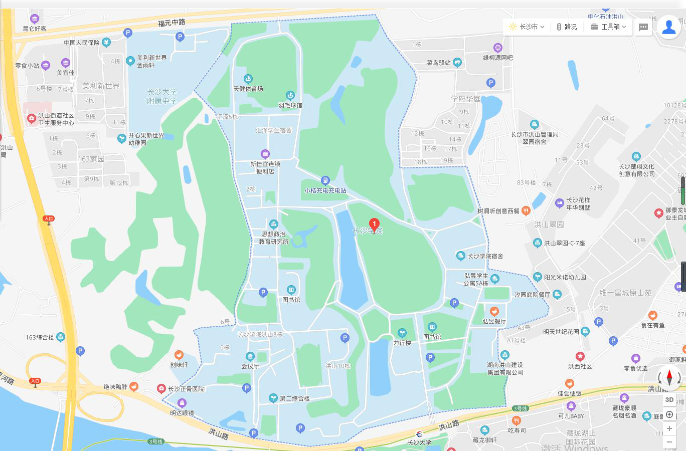 长沙学院学校地图