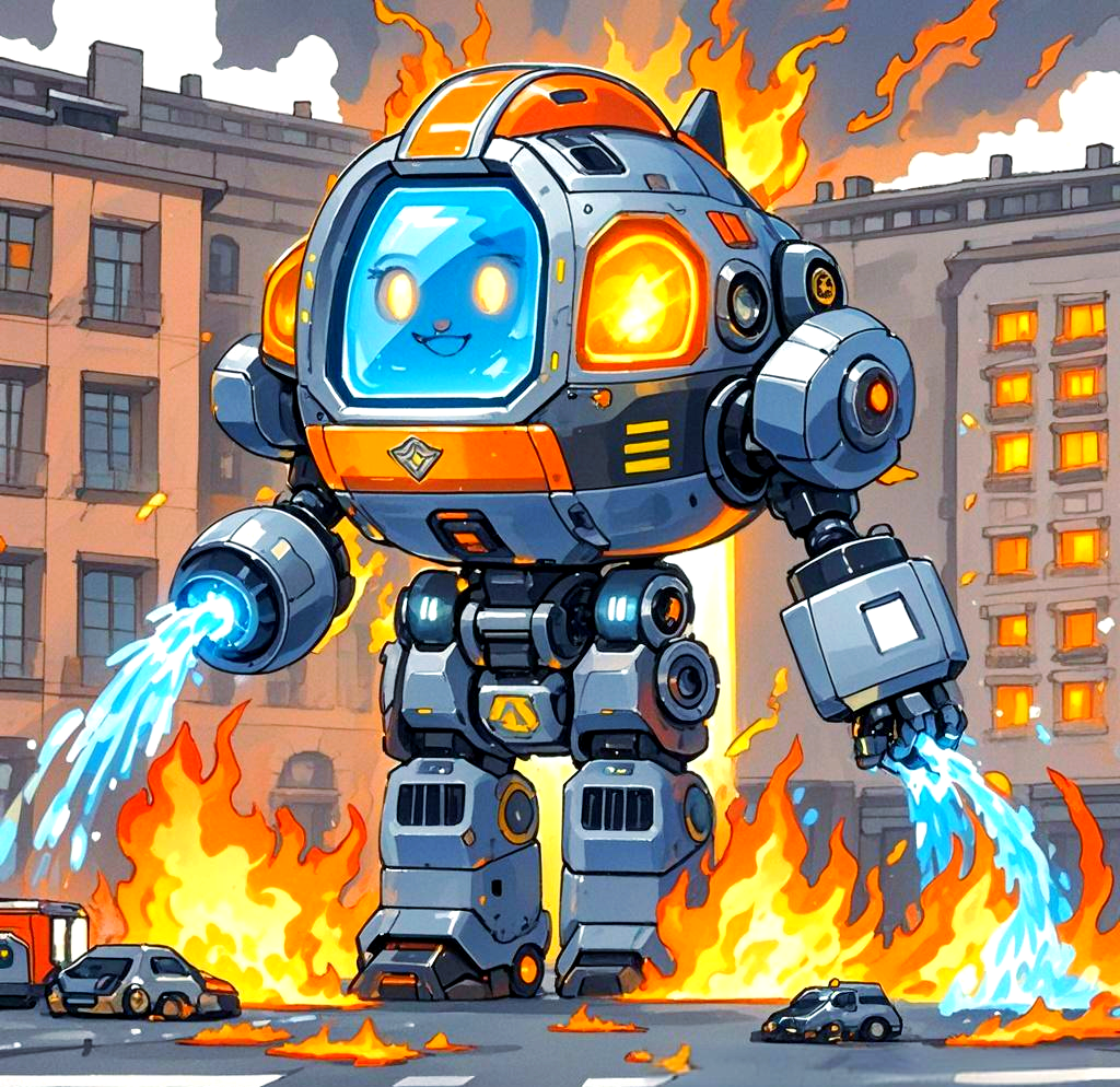 科幻消防机甲,展现未来救援力量