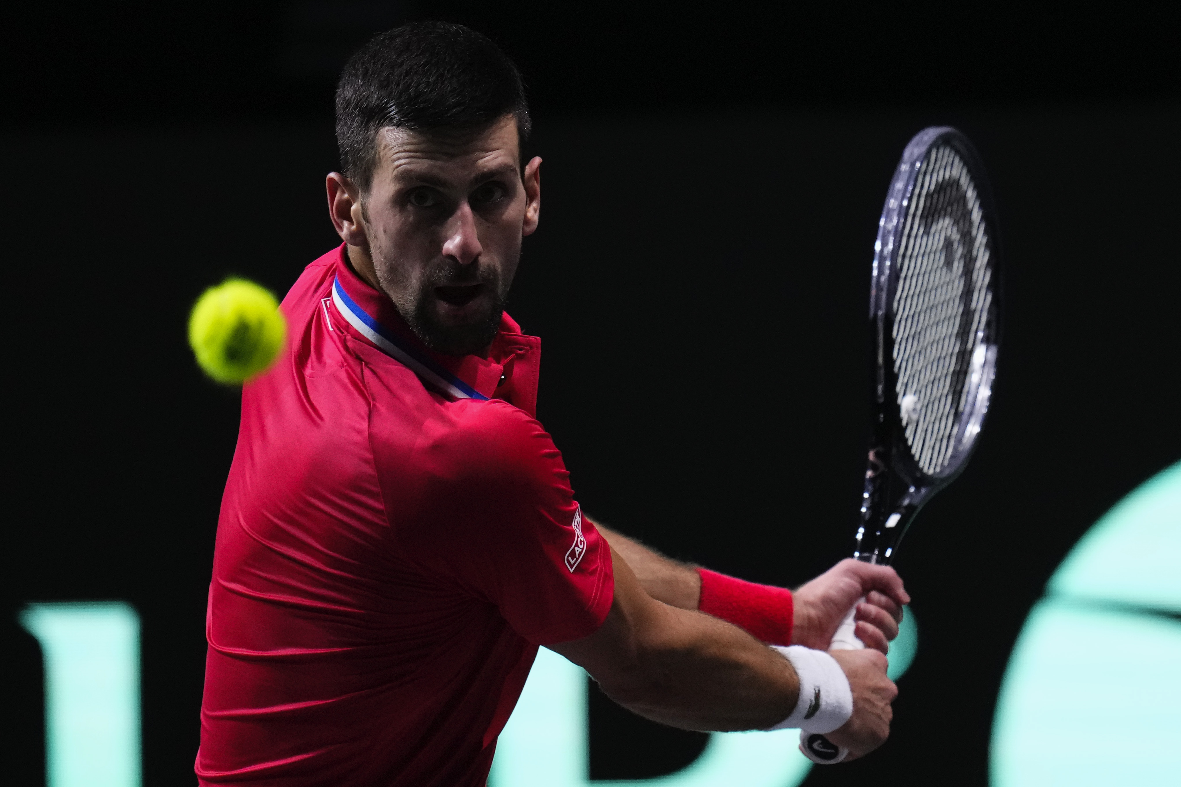 网球——戴维斯杯:塞尔维亚队晋级半决赛(2)