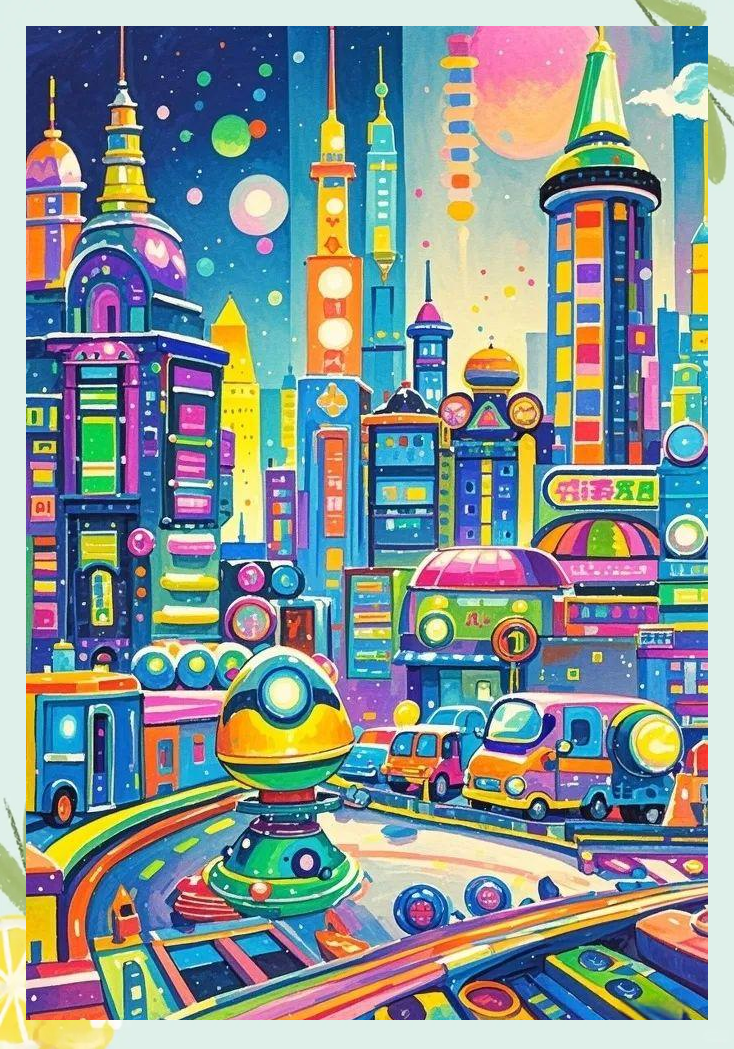 未来城市科幻绘画作品集:探索多样超科技都市建筑