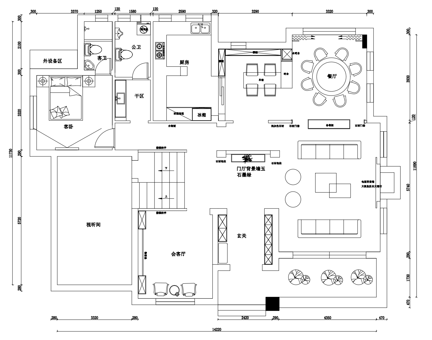 混搭的风格,本色的生活,兼顾年轻人审美的别墅装修