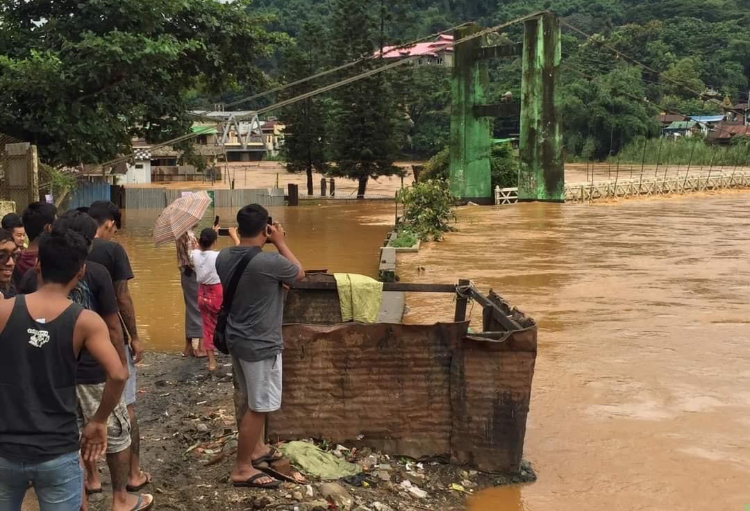 缅甸帕敢地区遭遇洪灾 一名四岁儿童被冲走