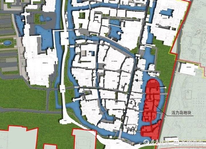 彩色建筑立面图"出炉"!济南明水古城活力岛地块将建戏台广场