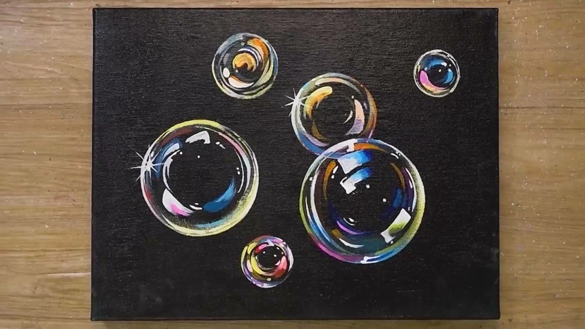 手工绘画作品,带你学习如何绘画漂亮的彩色气泡!