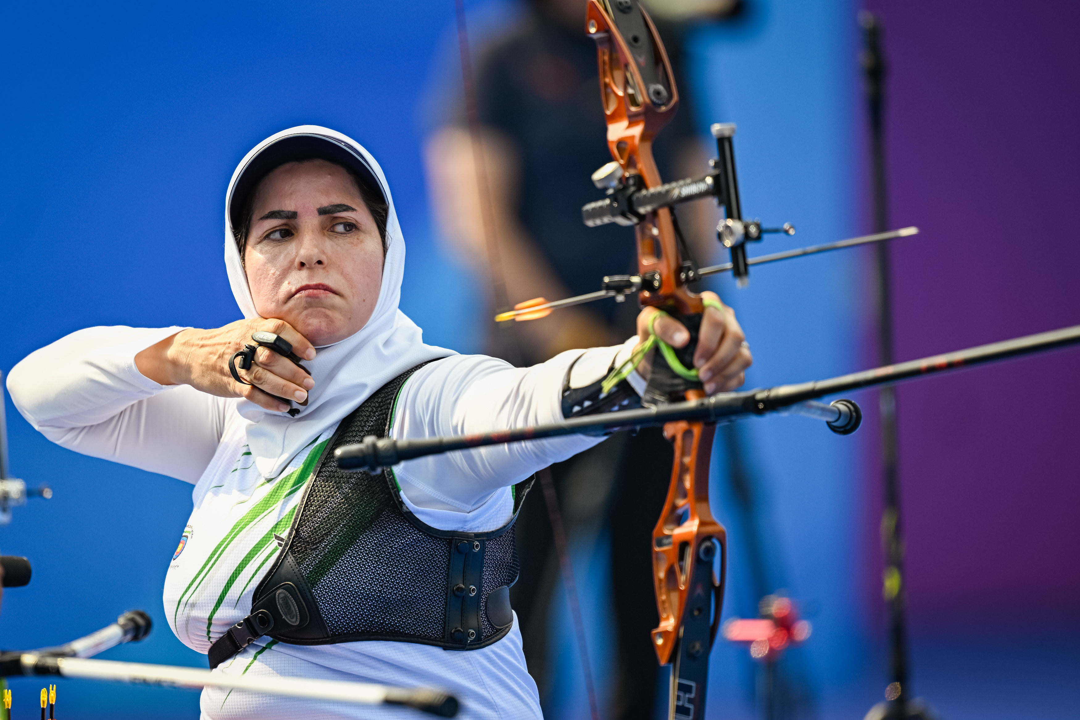 射箭——女子反曲弓双人团体公开级金牌赛:吴春艳/毋洋夺冠