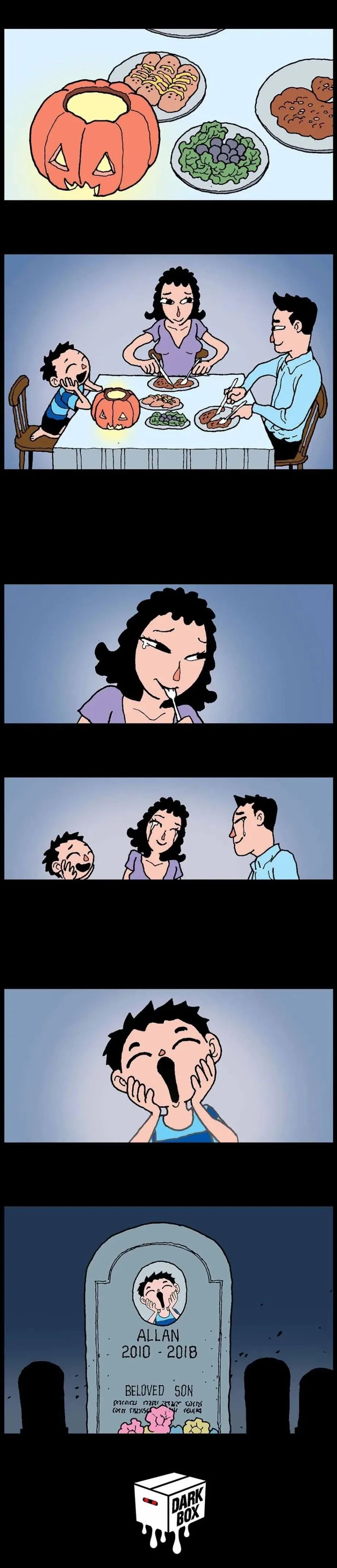 「短篇漫画」一家三口的回魂夜!