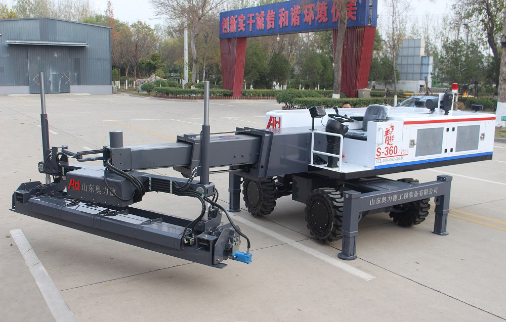 奥力德伸缩臂激光整平机s360施工效果