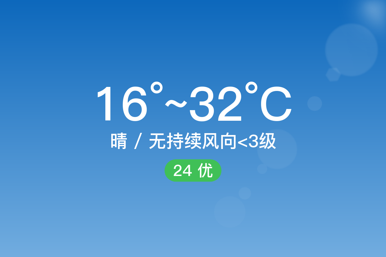 「昌吉奇台」7/31,晴,16~32℃,无持续风向 3级,空气质量优