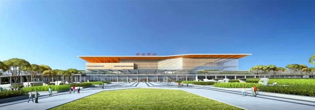 潍烟高铁烟台西站站房主体结构封顶