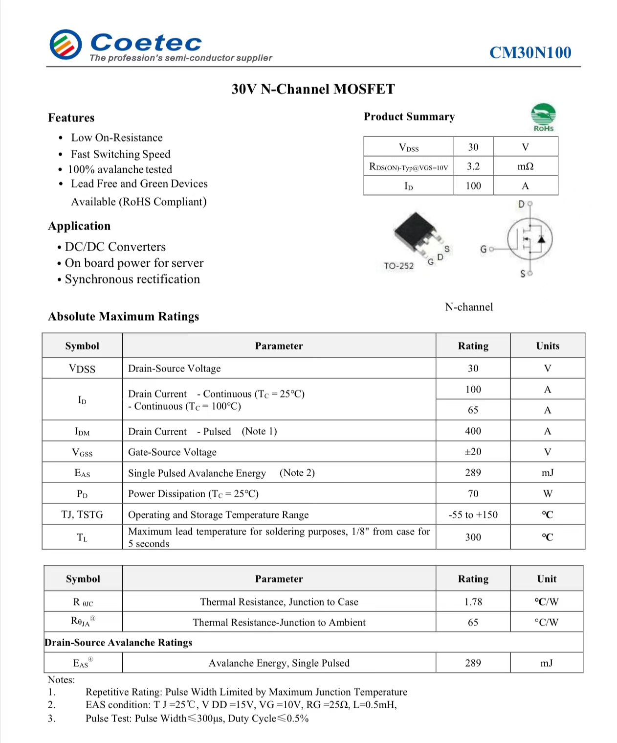 cm30n100大功率高压场效应管mosfet