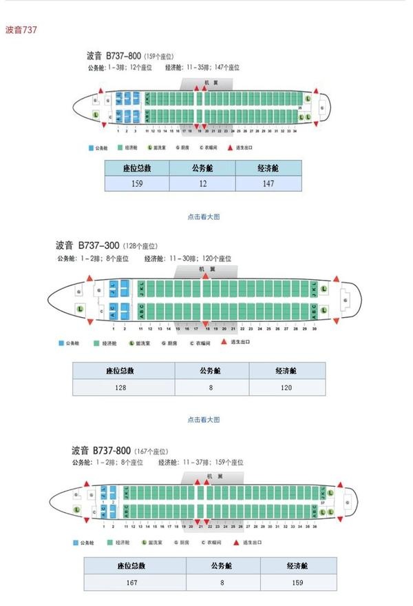 国航南航东航波音738舱位布局图和选座攻略