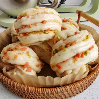 香肠葱香花卷花卷这样做连吃3大个